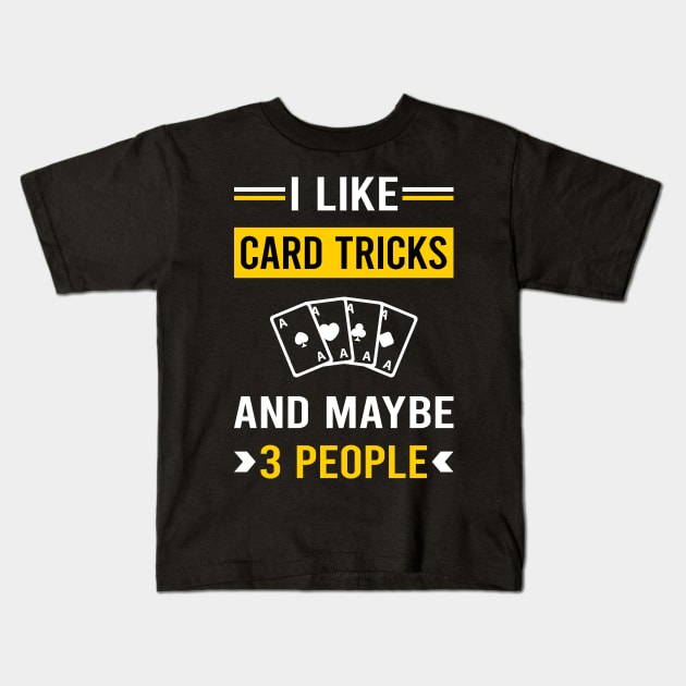 3 People Card Manipulation Trick Tricks Kids T-Shirt by Bourguignon Aror